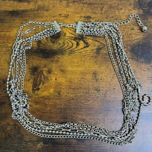 Silver Multi-Layer Chain Belt 40-44”